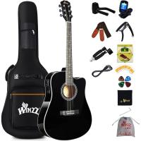 4/4 Guitarra Electroacústica para Adultos Zurdos, Guitarra Principiante Folk con Accesorios Completos (41 Pulgadas) - details 7
