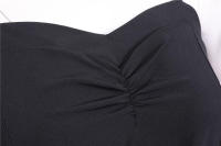 Vestido de fiesta midi sin tirantes de verano para mujer, liso, ajustado, línea A - details 20