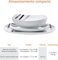 Vajilla de 18 piezas, líneas modernas, 6 servicios - details 2