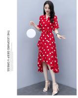 Elegante Vestido de Lentejuelas de Verano Cintura Delgada, Cuello en V, Estilo Godesa, Fibra de Poliéster, Largo hasta el Suelo - details 2