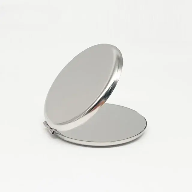 Espejo de maquillaje 1 pieza Espejo de maquillaje portátil de acero inoxidable para mujer - 1