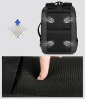 Mochila impermeable con carga USB para hombre, bolso multifuncional para ordenador portátil, bolsa de negocios portátil - details 2
