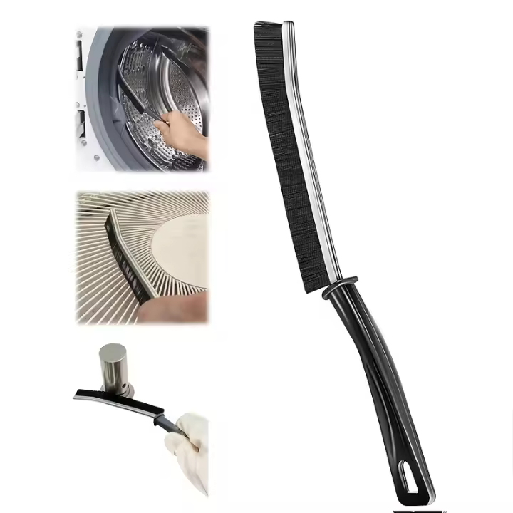 Cepillo de limpieza de cerdas duras para grietas, Cepillo de limpieza de lechada, Herramienta de limpieza profunda, 3 piezas - 1