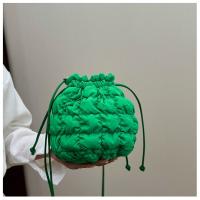 Dulce bolso de cubo con cordón de estilo coreano, bolso de rejilla, pequeño bolso cruzado, bolso para teléfono móvil, bolso de hombro de nailon de Color sólido, viaje - details 26