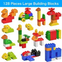 Infantil, Mesa de Actividades Construccion y Silla con 128 Piezas Juguetes de Creativos Grandes Clásicos para Niñas, Rosa - details 22