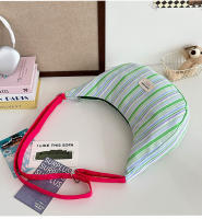 Bolso de mensajero de gran capacidad para estudiantes informales, nuevo bolso de hombro versátil a rayas de color en contraste para mujer, bolso de viaje personalizado tipo dumpling. - details 44