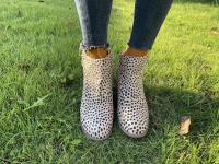 Nuevos zapatos de mujer de otoño con estampado de leopardo, tacón alto, botas Martin con tacón de cuña - details 20