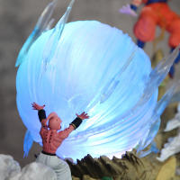 Figura de acción de Buu vs Goku, Super Saiyan, Genki Bomb, estatua de Pvc, modelo de colección, juguetes, regalo - details 16