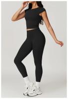 Camiseta deportiva de manga corta para mujer, Top ajustado de secado rápido, ropa informal para correr y Yoga - details 23