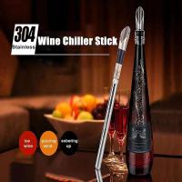 Decantador de botellas con varilla de enfriamiento 4 en 1, accesorios de acero inoxidable para entusiastas del vino masculinos y femeninos - details 4