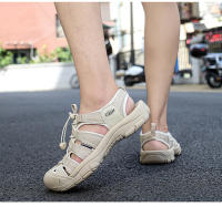 Sandalias Casuales de Cuero de Vaca de Gran Tamaño Zapatos de Playa para Hombres y Mujeres - details 12