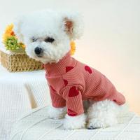 Pijama de Tercera Mano de Cuello Alto para Mascotas Vestidillo de Amor Rosa Delgado para Perros y Gatos Traje de Casa para Tamaños Pequeños y Medianos - details 4