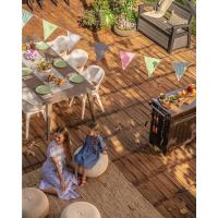 Deluxe-Tumbona de Jardín, para terrazas Exteriores, Patios, Jardines, con Respaldo reclinable en 4 Posiciones, Estructura Reforzada con cojín Incluido - details 7