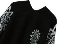 Manta de Caña de Poncho de Doble Cara Paño de Cuadrícula de Color para Mujeres - details 5