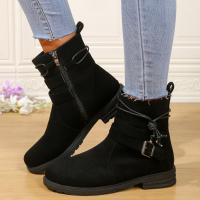 Botas planas informales para mujer, botas martin a la moda, botas cortas para mujer - details 1