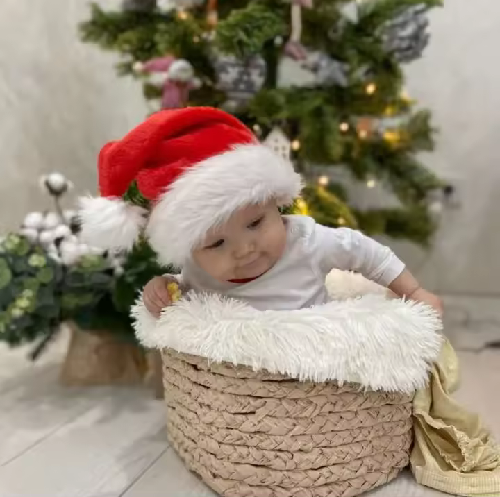 Conjunto de Foto de Bebé Recién Nacido Gorros de Tela Envoltura, 2 Piezas - 1