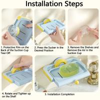 Caja de jabón giratoria creativa, contenedor de jabón de baño autodrenante montado en la pared, jabonera de plástico antideslizante con drenaje de agua para cocina - details 1