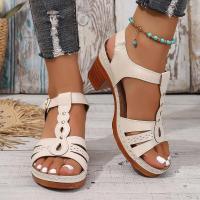 Sandalias de tacón grueso con una sola tira, transpirables, casuales, cómodas y a la moda para mujer, verano 2025 - details 4