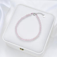 Pulseras hechas a mano de turmalina de Plata de Ley 925 con piedra Natural de 4 mm para mujer, regalo y joyería para fiesta, brazaletes de amatista - details 10