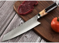 Cuchillo de Damasco de 8 pulgadas, utensilio de cocina de estilo japonés, VG10, de acero inoxidable, mango ergonómico - details 7