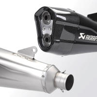 Tubo de escape modificado para motocicleta, sección trasera universal de doble orificio, sección trasera de escape modificada, fibra de carbono zx4rr/GSX-1000 - details 0