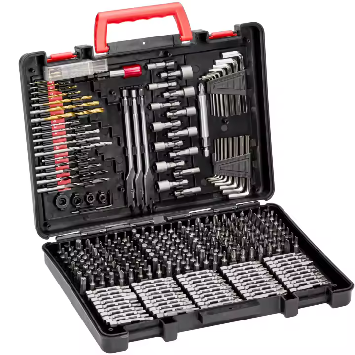 SucceBuy Juego de brocas de 318 piezas, brocas y puntas de destornillador para madera, metal y cemento, kit combinado de puntas de destornillador, surtido en estuche de transporte organizado - 1