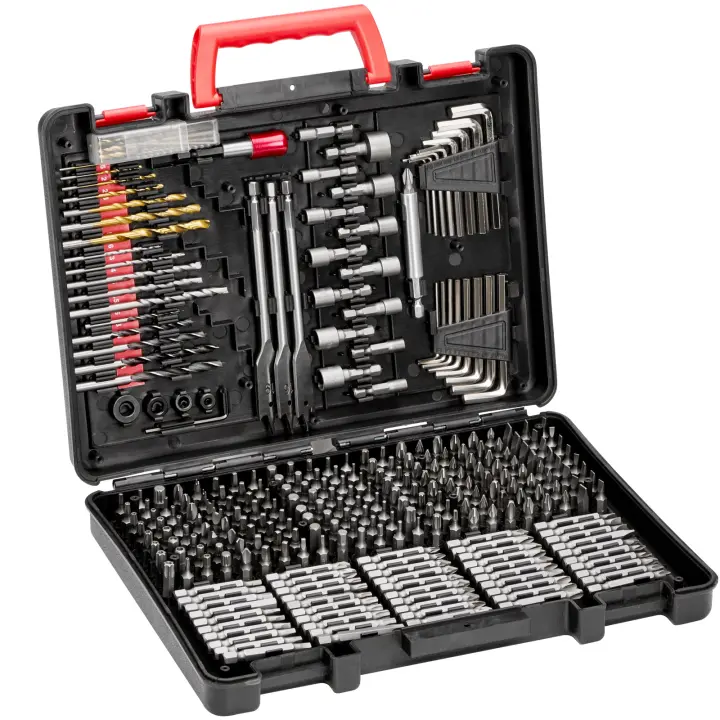 SucceBuy Juego de brocas de 318 piezas, brocas y puntas de destornillador para madera, metal y cemento, kit combinado de puntas de destornillador, surtido en estuche de transporte organizado - 1