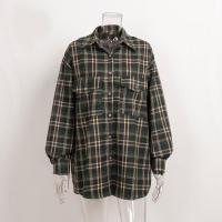 Camisas de manga larga a la moda para primavera y otoño, blusas holgadas Retro a cuadros para mujer, ropa Popular coreana - details 16