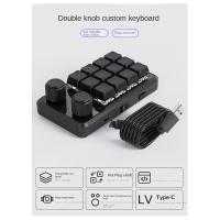 Perilla de teclado RGB para juegos, accesorio mecánico Hotswap, Macropad, programación Macro, personalizado, negro - details 2