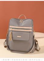 Mochila De Trabajo ligera para mujer, morral de viaje informal, resistente al agua, color negro y rosa - details 13