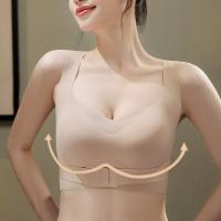 Sujetadores sin costuras 2 en 1 para mujer, Corrector de postura de espalda, ropa interior inalámbrica ajustable, Bralette de realce de copa fina con espalda cruzada - details 3