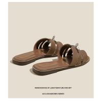 Sandalias Planas Casuales para Mujer Punta Abierta, Diseño Romano Tejido, Tacón Antipé, Moda de Verano/Primavera, Adecuado para Vestidos, Playa, Apartamento - details 14