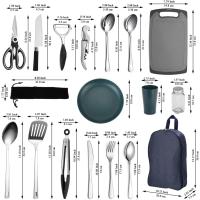 Equipo de Camping Utensilios de Cocina al Aire Libre Accesorios de Autocaravana Senderismo Picnic - details 0
