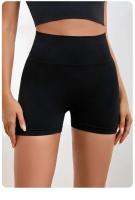 Pantalones cortos de yoga para mujer, pantalones cortos deportivos de secado rápido sin costuras con realce, pantalones cortos informales con control de barriga para gimnasio y ciclismo - details 9