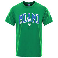 Camisetas con letras de la ciudad de la costa de Miami para hombre, ropa informal holgada de gran tamaño, camisetas de algodón con dibujos animados para hombre, camisetas callejeras - details 13