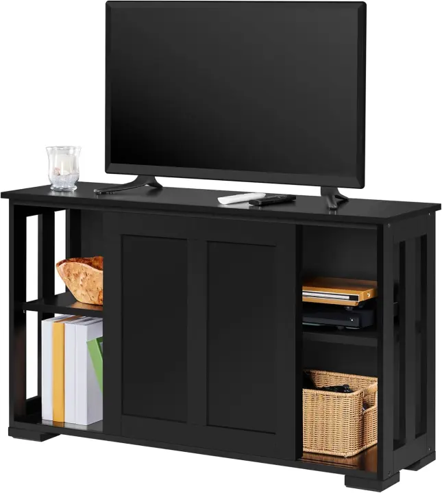 Aparador Buffet Cocina Aparador para Salon con Puerta Corredera Vitrinas de Estrecho para Salón Sala de Estar 106x33x63cm Blanco - 1