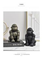 Gorilla diamante resina artesanías sala de estar escritorio Oficina decoración del hogar ornamento regalos creativos - details 4