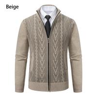 Chaqueta gruesa para hombre, cárdigan de punto con cuello levantado, cálido, para otoño e invierno - details 19