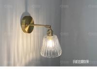 IWHD-Lámpara de pared de latón de estilo nórdico, luz creativa para espejo de baño, lectura de cabecera, candelabro de pared LED de cristal de cobre pequeño - details 23