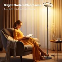 Lámpara de Pie LED Regulable, Lampara de Pie Salon con Distancia & Táctil, 4 Temperaturas de Color, 1300LM, Lámpara de Lectura Moderna para Salón, Dormitorio y Oficina, 20W, Negra - details 20