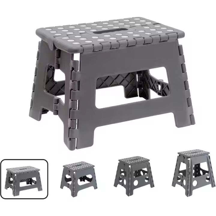 Taburete Plegable de 22cm de Altura Ideal para Cocina o Baño Pequeña Escalera Taburete Infantil - 1