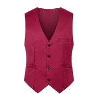 Traje casual de moda 2023 para hombre, adelgazante, con contorno suave, de un solo pecho, chaleco, al por mayor. - details 9