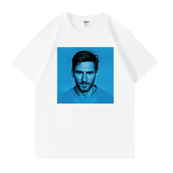 2025 Camiseta para hombre Camiseta negra pura 100% algodón Camisetas Messi blanco última novedad camiseta de fútbol Camiseta de fútbol - 1