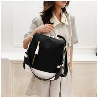 Mochila impermeable de tela Oxford con costuras para mujer, antirrobo, cremallera trasera, mochila escolar para niñas, mochila informal de viaje de un solo hombro - details 4