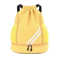Mochila deportiva SEYATULLH con cordón - Poliéster duradero, multicámara para gimnasio, yoga, correr, baloncesto y fútbol - Negro con detalles blancos y rayados, correas de hombro ajustables, ideal para viajes y actividades al aire libre. - details 14