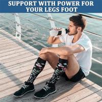 Medias de compresión con patrón floral para hombre y mujer, medias deportivas profesionales, edema, venas varicosas, enfermeros, 6 pares - details 7