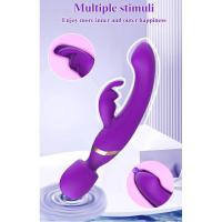 Leten-vibrador de 10 modos para mujer, consolador vaginal, masturbación femenina 3 en 1, vibradores de punto G de conejo, palo de masaje de clítoris potente, Juguetes sexuales para - details 1