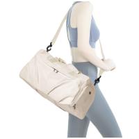 Bolsa de gimnasio con compartimento para zapatos, bolsa de lona deportiva, bolsa de viaje impermeable, cinturón de yoga, maletín con ruedas - details 2