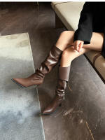 Nuevas botas de tacón fino para hombre pequeño pero botas de moda hasta la rodilla botas de mujer - details 11