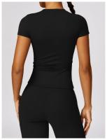 Camiseta Deportiva de Yoga de Nylon Secado Rápido Manga Corta Para Fitness al Aire Libre - details 26